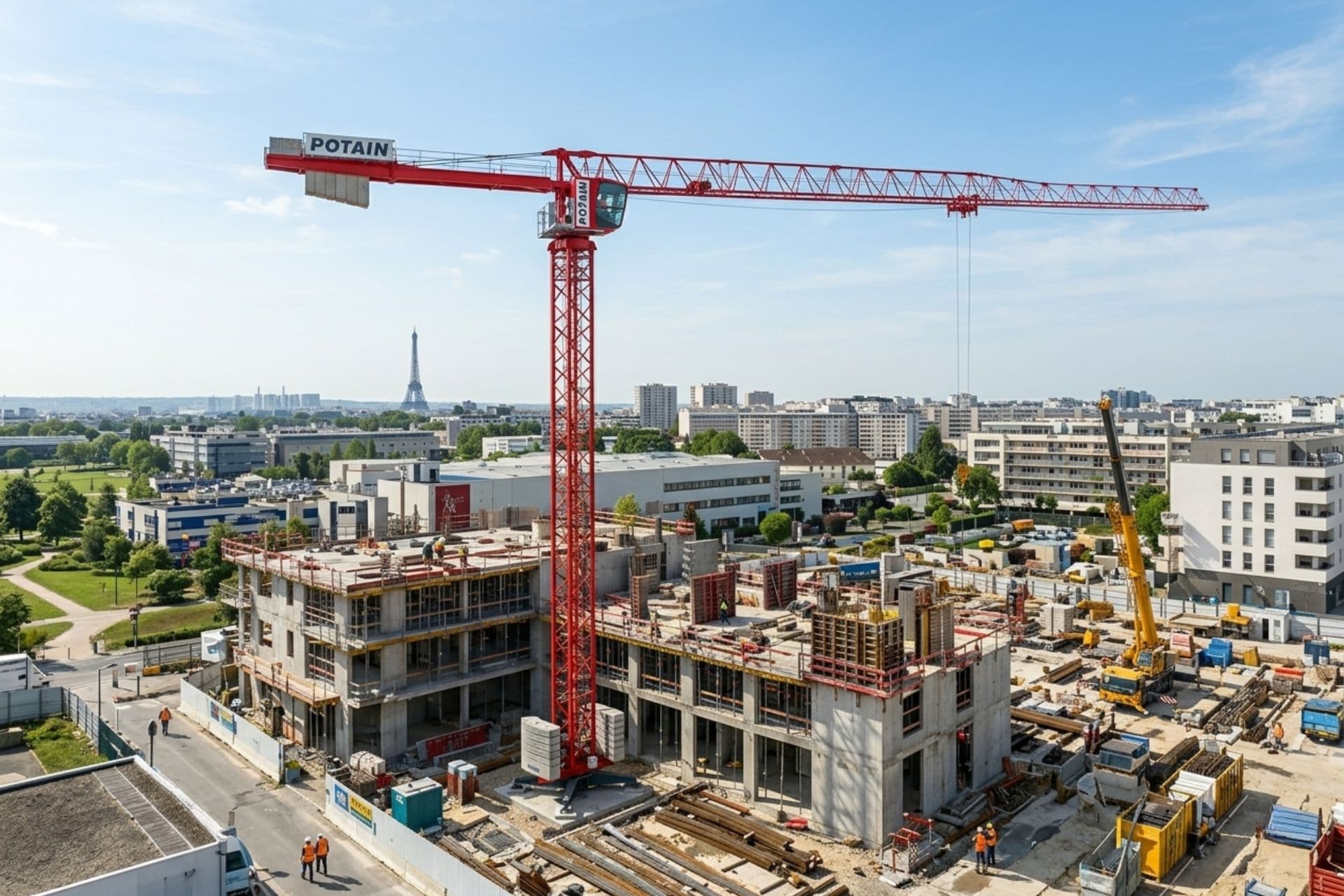 Grue à tour Potain MDT178 — flèche 50 m