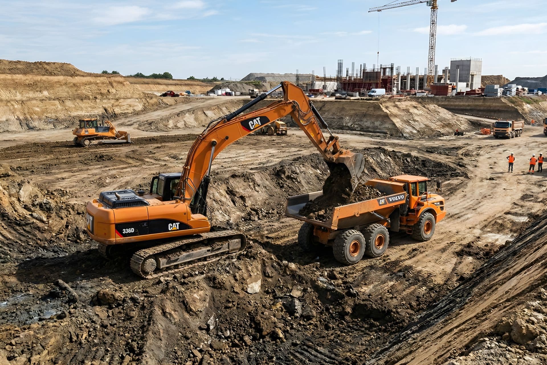 Chantier de terrassement en Île-de-France